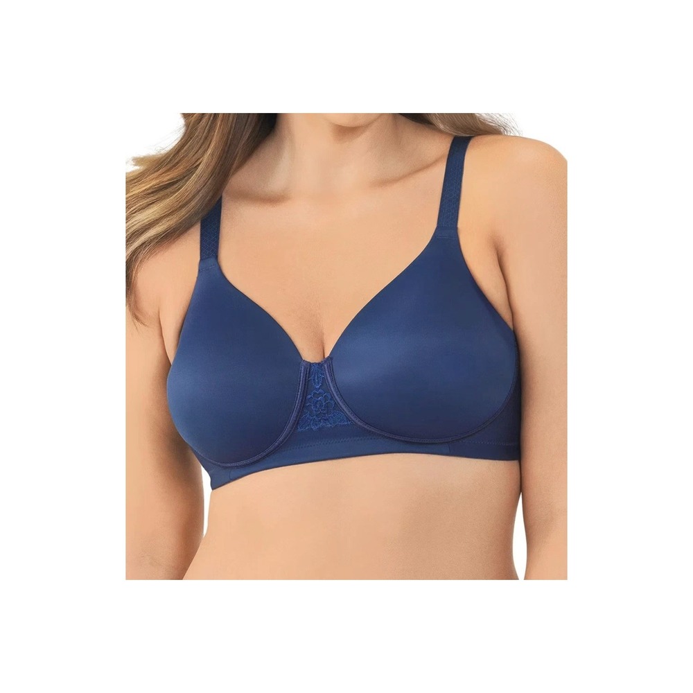 Vanity Fair 71380 Beauty Back Full Figure Wirefree Bra Navy Blue 42C